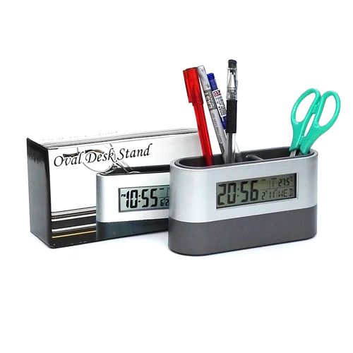 2078-Digital Clock + Pen Holder