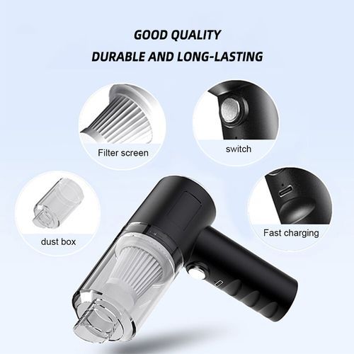 Multifunctional Vacuum Cleaner: Dual-use for Home and Car, with Strong Suction and Long Battery Life, Portable Handheld Vacuum Cleaner.