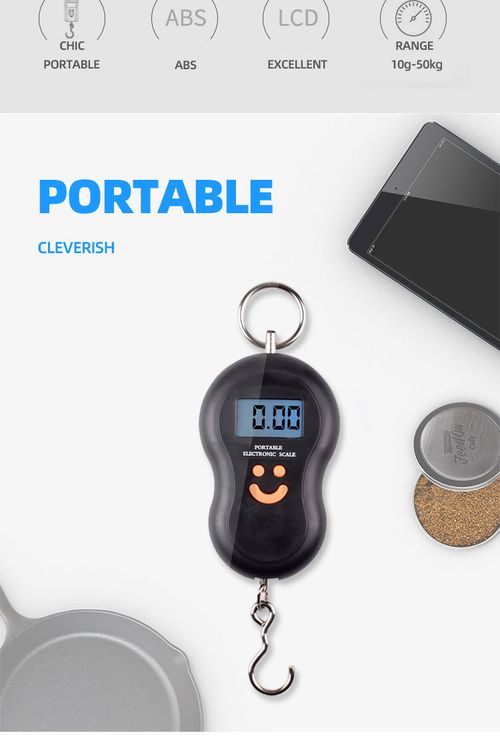 ortable Scale Digital LCD Display 110lb  50kg Electronic Luggage Hanging Suitcase Travel Weighs Baggage Bag Weight Balance Tool DON