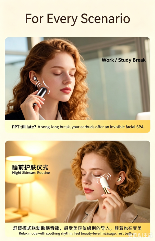 S13 Vibration Massager Wireless In-ear Bluetooth Earbuds, Mini Invisible Headphones, Stress Relief Gadget for Women