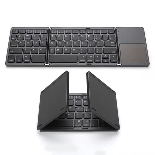 Teclado sem fio Dropshipping 3 níveis dobrável para tablets e telefones celulares iPad iOS