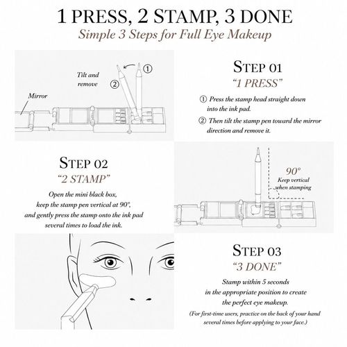 3-in-1 Lower Lash, Eyeliner & Beauty Mark Stamp Kit