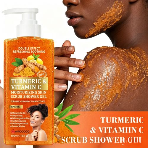 Extra-Large 500ml  Exfoliation Turmeric Body Scrub with Long-Lasting Fragrance