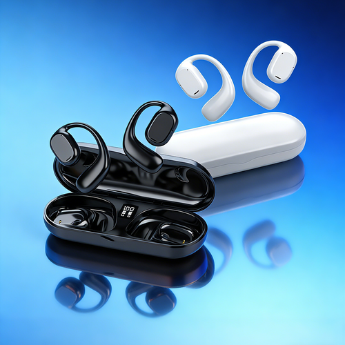 Fones de ouvido sem fio com cancelamento de ruído, conforto de uso sem dor e longa duração da bateria