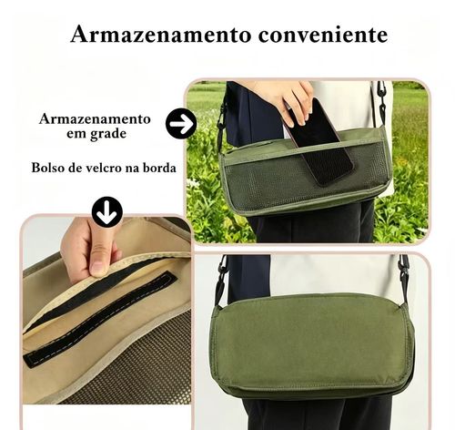 Cadeira Dobrável Portátil para Adultos, Cadeira de Bolso com Alça de Ombro
