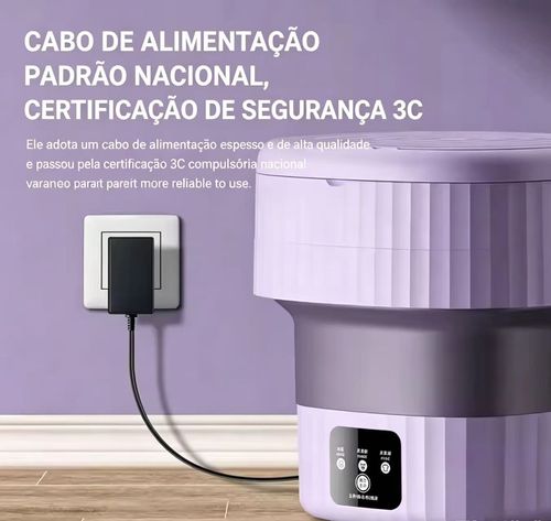 Mini-máquina de lavar roupa elétrica portátil totalmente automática