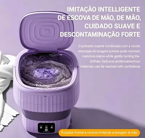 Mini-máquina de lavar roupa elétrica portátil totalmente automática