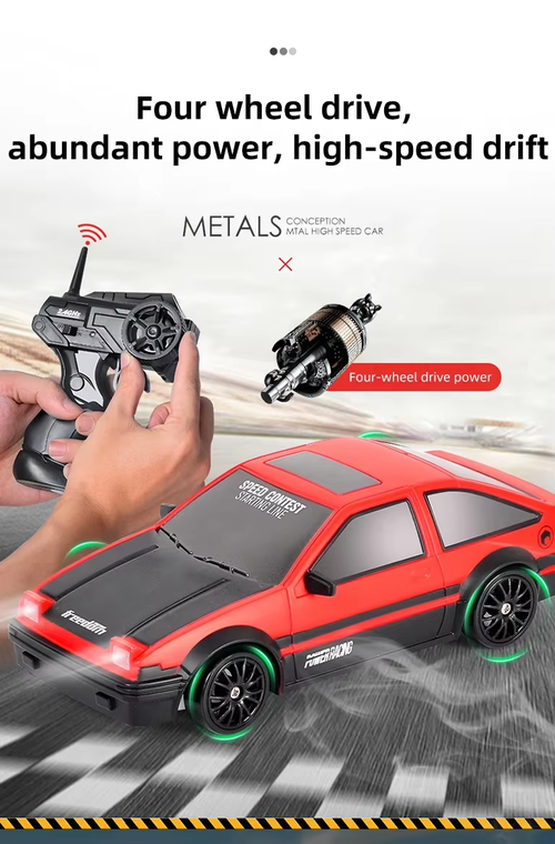 1:24, tração às quatro rodas, brinquedo com controlo remoto por rádio