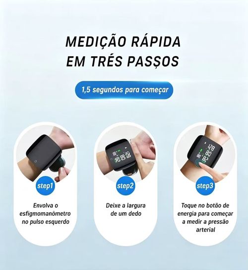 Monitor De Pressão Arterial De Pulso Wireless