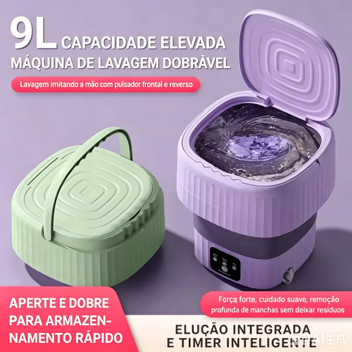 Mini-máquina de lavar roupa elétrica portátil totalmente automática