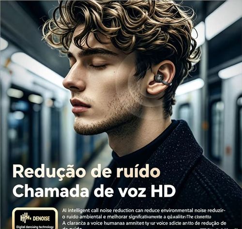 Auscultadores Bluetooth com clipe e ecrã digital