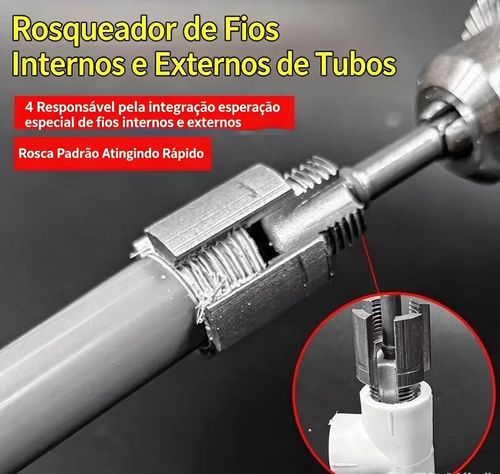 Broca roscada universal para tubos de água