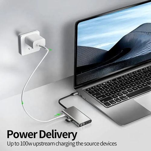 Adaptador USB-C multifuncional de 10 em 1 com várias portas