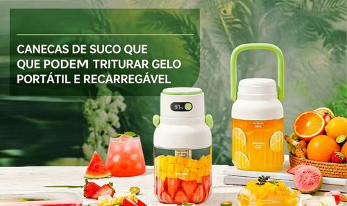 Liquidificador portátil USB de alta velocidade com capacidade para 1000 ml