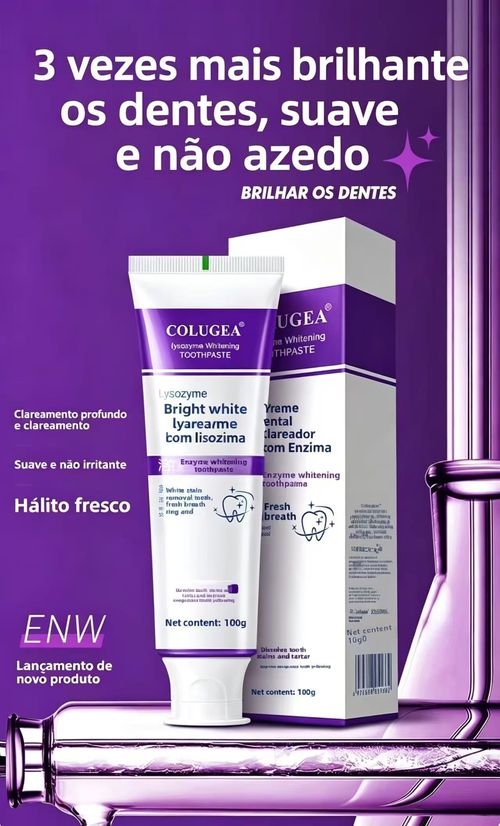 Pasta de dentes para adultos com lisozima