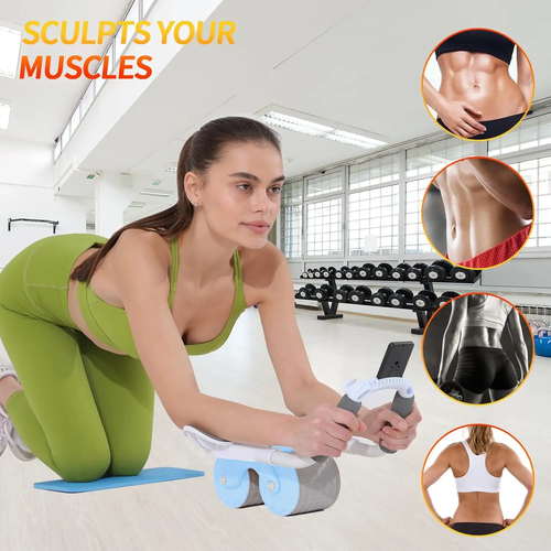 Fashionable abdominal wheel, abdominal roller with knee pads 