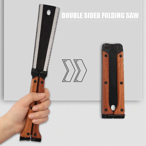 Double-sided folding saw