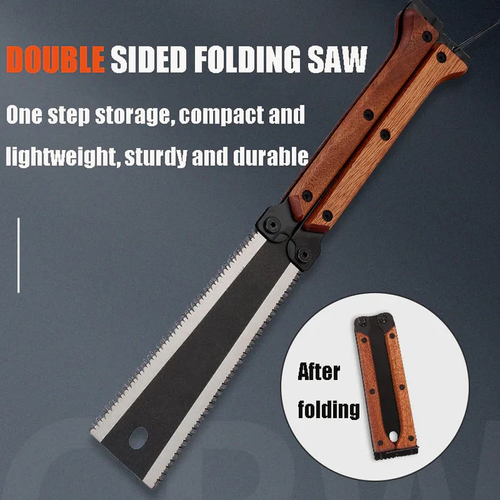 Double-sided folding saw