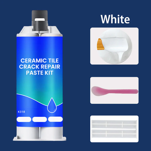 Kit voor reparatie van scheuren in keramische tegels