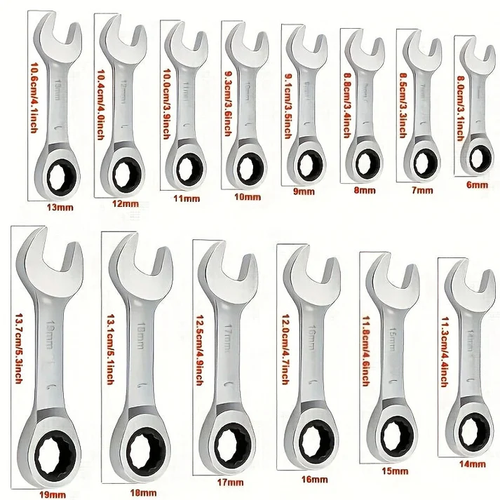 CR-V Steel Ratcheting Combination Wrench