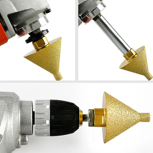 Diamond bevel bit for angle grinders