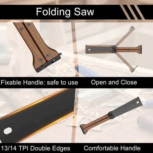 Double-sided folding saw