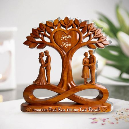 Personalized Couple Life Tree Acrylic Plaque | From First Kiss Till Last Breath Infinity Love Keepsake