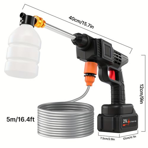 High-Pressure Cordless Car Wash Gun