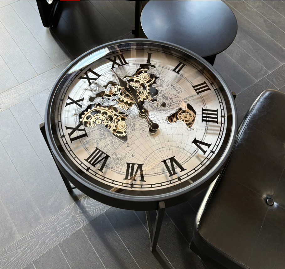 Retro high-end American clock gear small coffee table