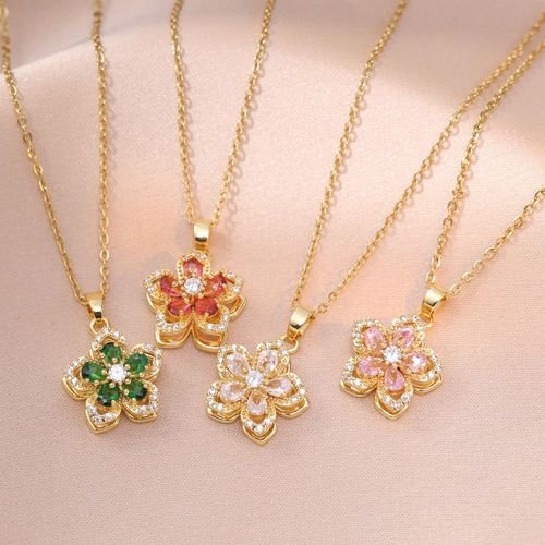 Flower Rotating necklace