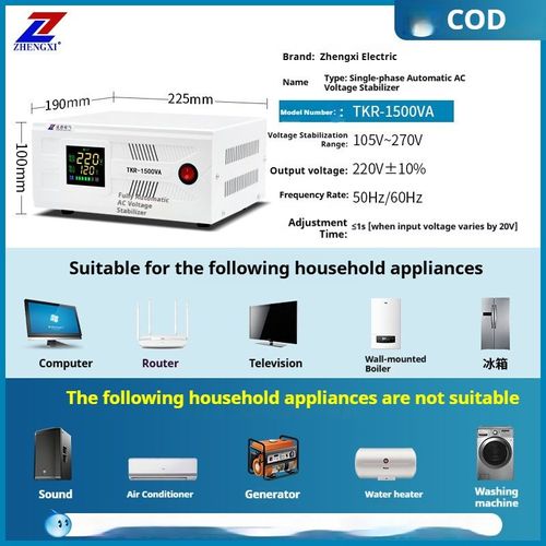 🔥1500VA  electronic voltage stabilizer Household Fully Automatic🔥