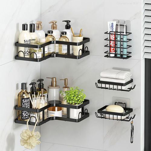 🔥5 in 1 Corner Shower Caddy Bathroom Rack Bathroom shelf Kitchen Shelf🔥