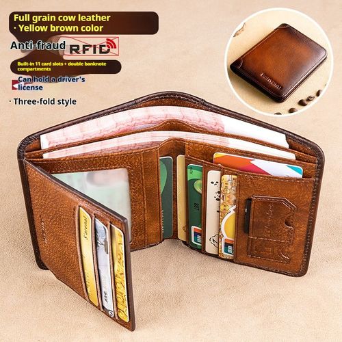 🔥🎁Top-Grain Leather Wallet🎁👜