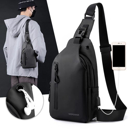 New Men's Crossbody Chest Bag - Large Capacity Waterproof Backpack