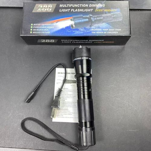 🔥High-intensity LED Flashlight Self-defense Flashlight Electric baton contact with body🔥