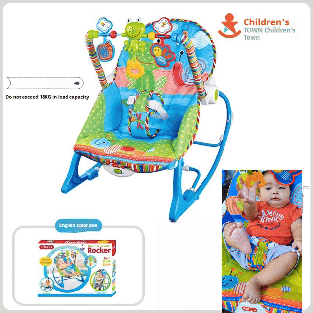 🎉Baby Rocking Chair, Toys for 1-3 Year Olds, Electric Musical Soothing Recliner🎵  Musical hanging toys  rocking or stationary sitting👧👦