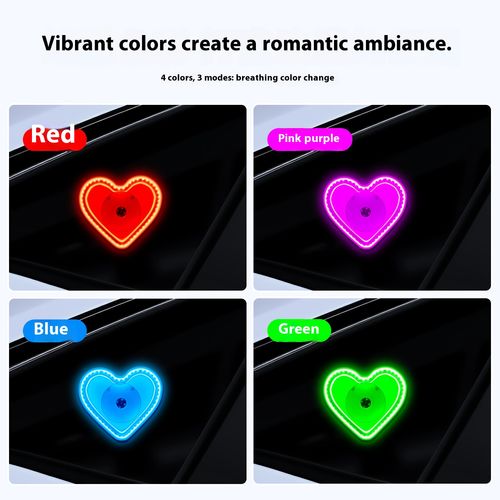 🔥Hot Sale🔥💓Car wire-free LED love ambient light rechargeable model💗❤️💙💚