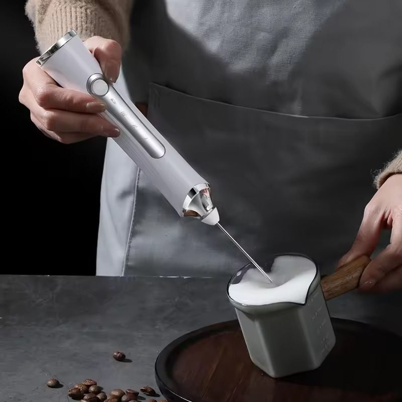 Handheld Electric Milk Frother White