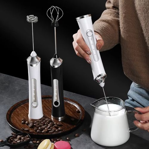 Handheld Electric Milk Frother White Color