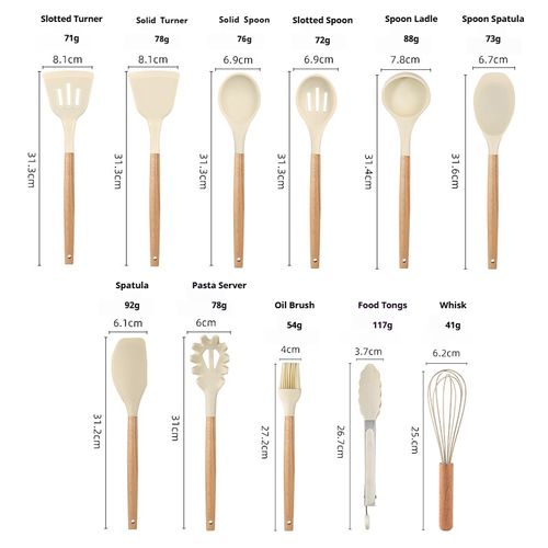 12 Pcs Silicone Cooking Utensils Set