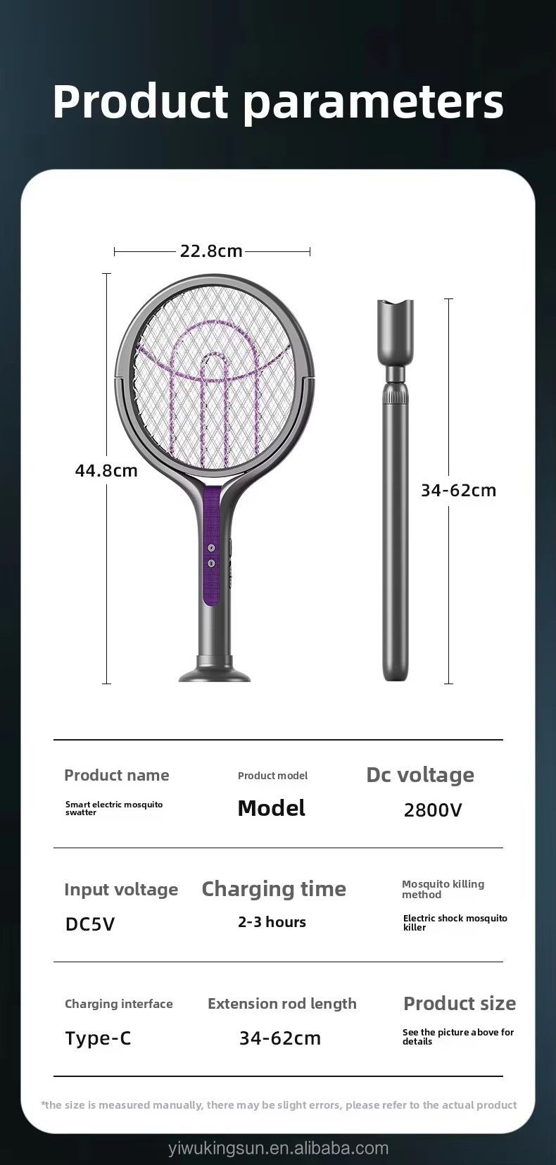 Rotating Head Electric Fly Swatter