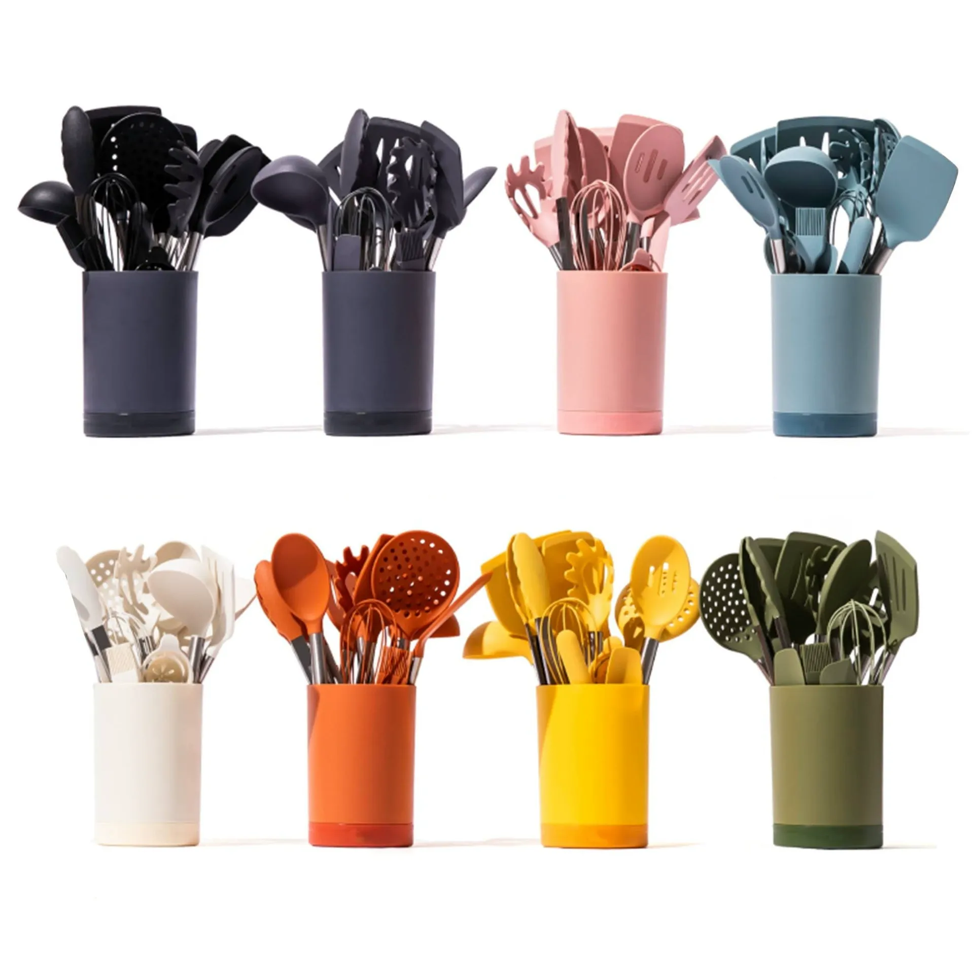 Set of 26 Pieces Non-stick Silicone Utensils