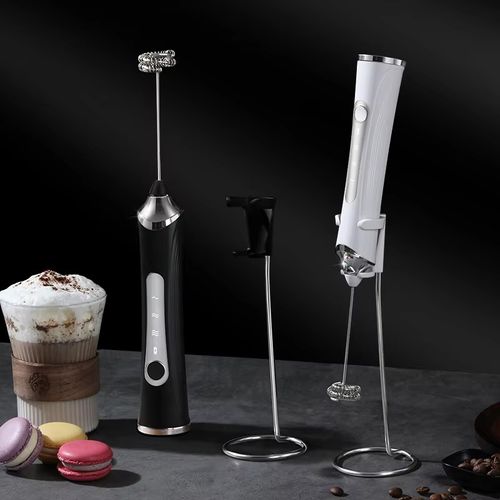 Handheld Electric Milk Frother White Color