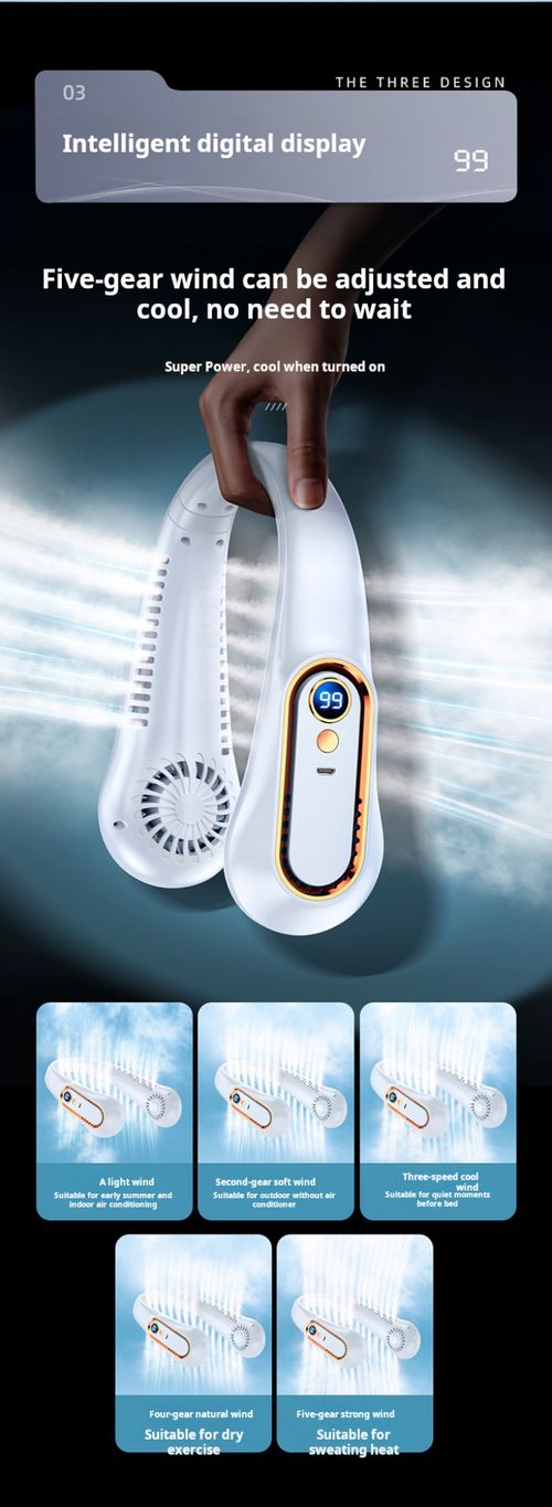 USB Portable Neck-Hanging Fan