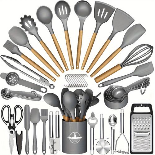 Set of 44 Pieces Non-stick Silicone Utensils & Cooking Tools