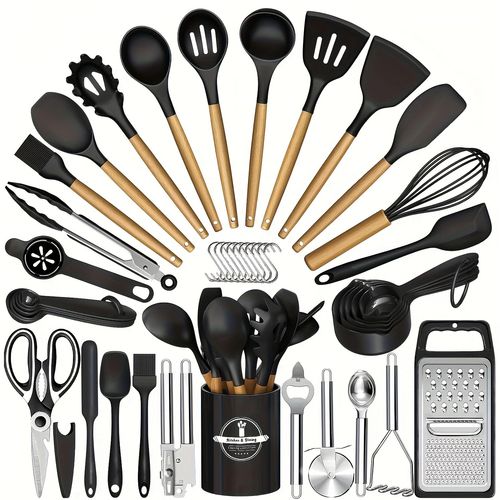 Set of 44 Pieces Non-stick Silicone Utensils & Cooking Tools