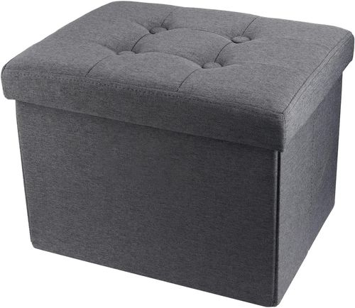 Storage Box Multi-functional Foldable Large Capacity Waterproof Fabric Storage Bench Modern Foot Rest Stool With Padded Seat