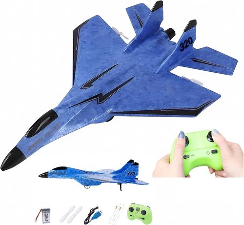 RC Plane, Remote Control Wireless Airplane Toy - RC Plane Remote Control 3.7V 150mA RC Plane with Lights, Remote Control Airplanes Foam RC Fighter Airlane Jet for Adults Kids