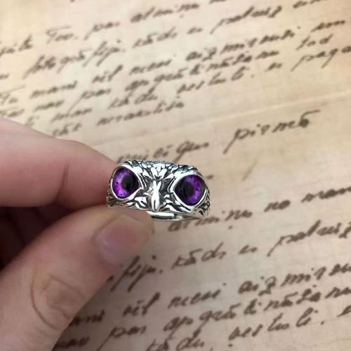 Creative Silver Owl Ring — Lucky Charm for Women, Bold Style for Men — Ins-Inspired Silver Jewelry — Non-Fading, Vintage-Style Silver Accessory