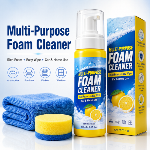 🔥Hot Seller🔥 COD！Multifunctional Foam Cleaner (Cross-Border): Powerful Stain Removal for Car Interiors, Leather Seats, and White Sneakers